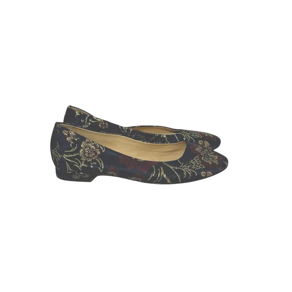 Antonio Melani Vintal Women’s Floral Jacquard Brocade Flats Shoes Navy 7.5